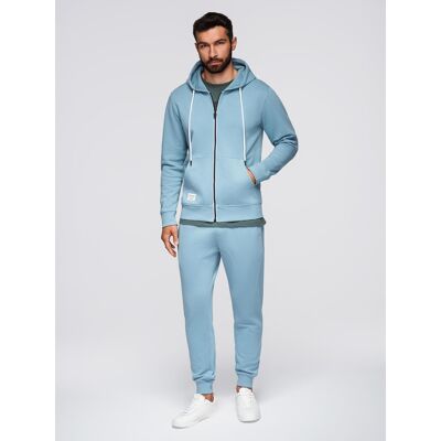 Set hanorac și pantaloni de trening Ombre pentru bărbați alb S male Set hanorac și pantaloni de trening Ombre pentru bărbați alb S male