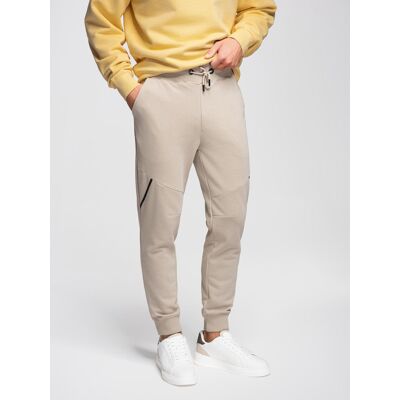 Pantaloni de trening structurați Ombre pentru bărbați alb M male Pantaloni de trening structurați Ombre pentru bărbați alb M male