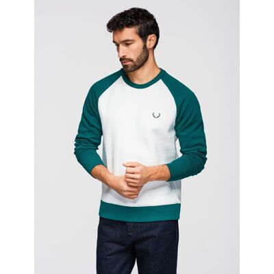 Ombre Hanorac bărbătesc cu elemente contrastante alb XXL male Ombre Hanorac bărbătesc cu elemente contrastante alb XXL male