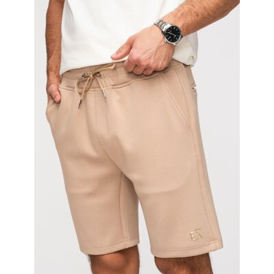 Pantaloni scurți Ombre pentru bărbați, croială regulată - bej alb S male Pantaloni scurți Ombre pentru bărbați, croială regulată - bej alb S male
