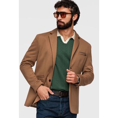 Jachetă tricotată ombre pentru bărbați, SLIM FIT albastru L male Jachetă tricotată ombre pentru bărbați, SLIM FIT albastru L male