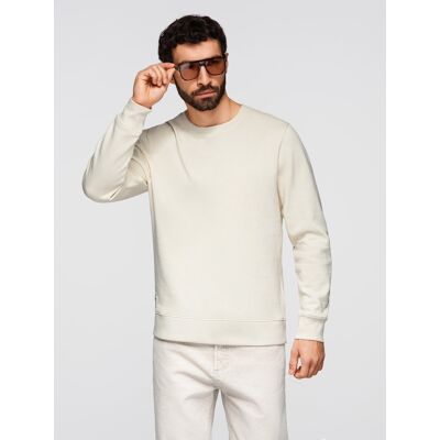 Hanorac bărbătesc Ombre BASIC cu guler rotund crem XL male Hanorac bărbătesc Ombre BASIC cu guler rotund crem XL male