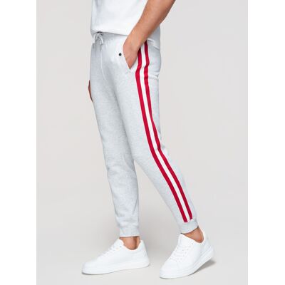 Pantaloni de trening pentru bărbați, cu imprimeu ombre și garnitură gri S male Pantaloni de trening pentru bărbați, cu imprimeu ombre și garnitură gri S male