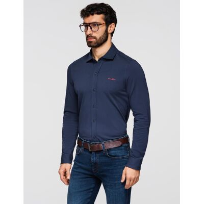 Cămașă bărbătească Ombre REGULAR FIT cu buzunar - gri albastru L male Cămașă bărbătească Ombre REGULAR FIT cu buzunar - gri albastru L male
