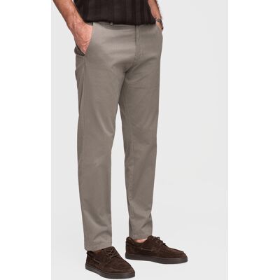 Ombre Pantaloni chino bărbătești cu textură moale maro XL male Ombre Pantaloni chino bărbătești cu textură moale maro XL male
