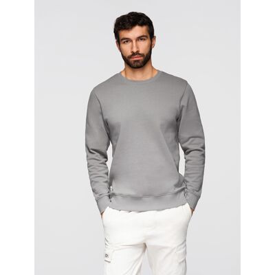 Hanorac bărbătesc cu guler rotund OMBRE BASIC alb XXL male Hanorac bărbătesc cu guler rotund OMBRE BASIC alb XXL male