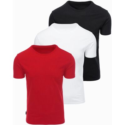 Set de tricouri bărbătești din bumbac Ombre BASIC negru M male Set de tricouri bărbătești din bumbac Ombre BASIC negru M male