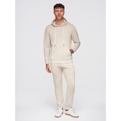 Set hanorac și pantaloni Ombre pentru bărbați crem XL male Set hanorac și pantaloni Ombre pentru bărbați crem XL male
