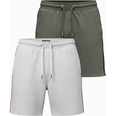 Set de două pantaloni de trening bărbătești în nuanțe de ombre gri XXL male Set de două pantaloni de trening bărbătești în nuanțe de ombre gri XXL male