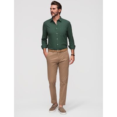 Pantaloni chino bărbătești Ombre, croială regulată kaki L male Pantaloni chino bărbătești Ombre, croială regulată kaki L male