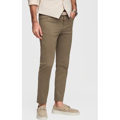 Ombre Pantaloni chino slim fit pentru bărbați kaki M male Ombre Pantaloni chino slim fit pentru bărbați kaki M male