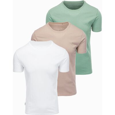 Set de tricouri bărbătești din bumbac Ombre BASIC alb M male Set de tricouri bărbătești din bumbac Ombre BASIC alb M male