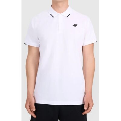 Tricou polo bărbătesc 4F alb M male Tricou polo bărbătesc 4F alb M male