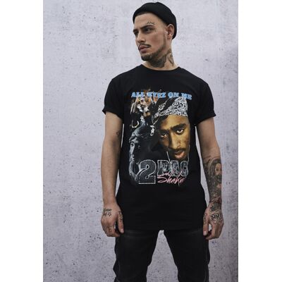 Merchcode Black Tupac Retro T-Shirt negru XS male Merchcode Black Tupac Retro T-Shirt negru XS male