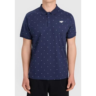 Tricou polo bărbătesc 4F albastru M male Tricou polo bărbătesc 4F albastru M male