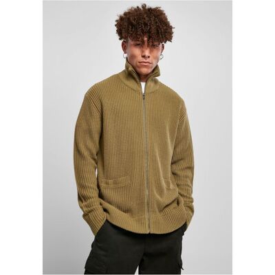 Urban Classics Cardigan cu fermoar Tiniolive maro XXL male Urban Classics Cardigan cu fermoar Tiniolive maro XXL male