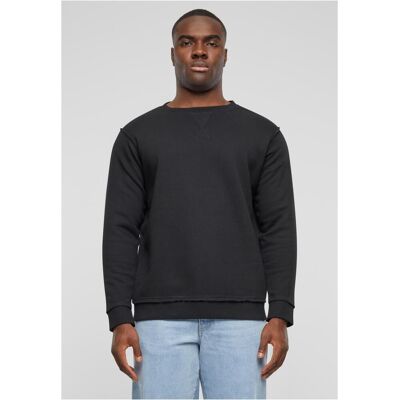 Urban Classics Bluză tip tricot supradimensionată cu margini deschise, neagră negru M male Urban Classics Bluză tip tricot supradimensionată cu margini deschise, neagră negru M male