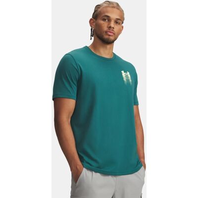 Tricou SS cu logo blur pentru bărbați Under Armour verde XS male Tricou SS cu logo blur pentru bărbați Under Armour verde XS male