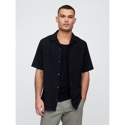 Cămașă bărbătească din in GAP negru XS male Cămașă bărbătească din in GAP negru XS male