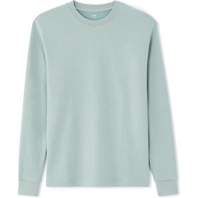 Tricou Celio Leheml supradimensionat cu mânecă lungă verde deschis S male Tricou Celio Leheml supradimensionat cu mânecă lungă verde deschis S male