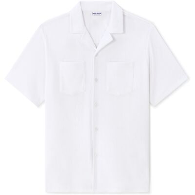Cămașă bărbătească cu mânecă scurtă Celio Saint Tropez alb XL male Cămașă bărbătească cu mânecă scurtă Celio Saint Tropez alb XL male