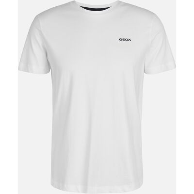 Tricou alb pentru bărbați Geox alb S male Tricou alb pentru bărbați Geox alb S male