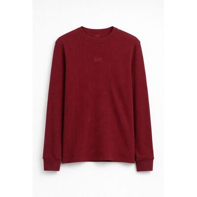 Tricou GAP cu mânecă lungă și structură waffle rosu inchis L male Tricou GAP cu mânecă lungă și structură waffle rosu inchis L male