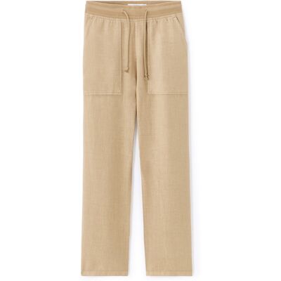 Pantaloni bărbați din in Celio Mowash 24H kaki S male Pantaloni bărbați din in Celio Mowash 24H kaki S male
