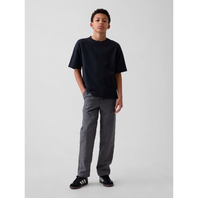 Pantaloni de in pentru băieți GAP gri XS male Pantaloni de in pentru băieți GAP gri XS male