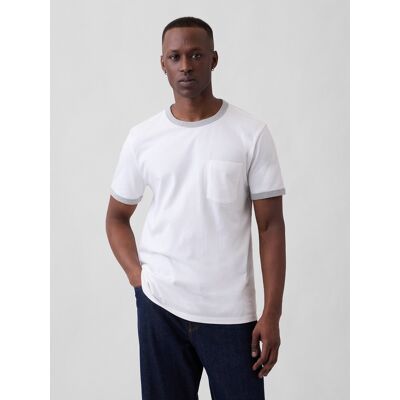 Tricou GAP pentru bărbați cu buzunar Everyday Soft alb L male Tricou GAP pentru bărbați cu buzunar Everyday Soft alb L male
