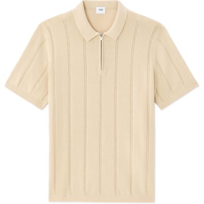 Tricou polo pentru bărbați Celio Nedude în bej crem S male Tricou polo pentru bărbați Celio Nedude în bej crem S male