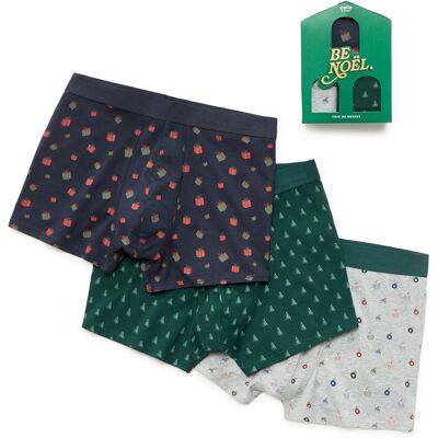 Pachet cadou de Crăciun Celio cu boxeri albastru S male Pachet cadou de Crăciun Celio cu boxeri albastru S male