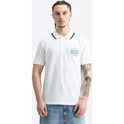 Tricou polo bărbătesc Ocean Pacific alb S male Tricou polo bărbătesc Ocean Pacific alb S male