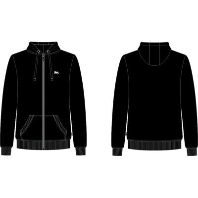 Hanorac cu fermoar pentru bărbați Lonsdale negru S male Hanorac cu fermoar pentru bărbați Lonsdale negru S male