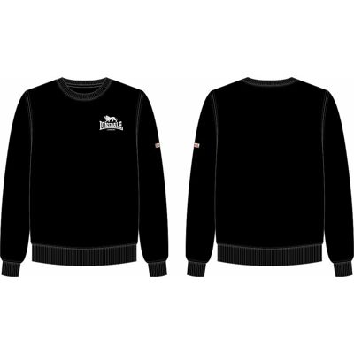 Hanorac cu guler rotund pentru bărbați Lonsdale negru XL male Hanorac cu guler rotund pentru bărbați Lonsdale negru XL male