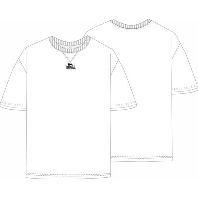 Tricou bărbătesc supradimensionat Lonsdale alb XL male Tricou bărbătesc supradimensionat Lonsdale alb XL male