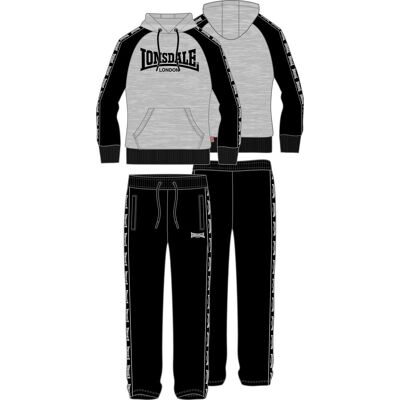 Trening cu hanorac pentru bărbați Lonsdale negru S male Trening cu hanorac pentru bărbați Lonsdale negru S male