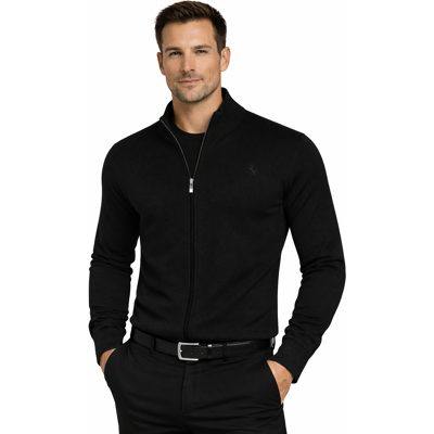 Polo Lara - cardigan negru pentru bărbați negru M male Polo Lara - cardigan negru pentru bărbați negru M male