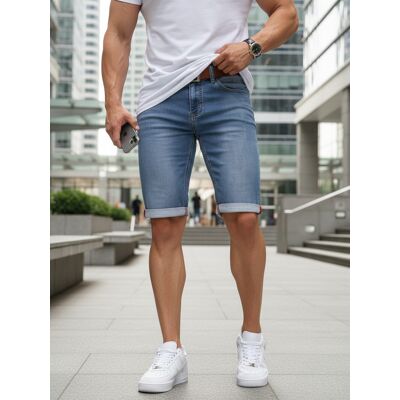 Pantaloni scurți pentru bărbați Dstreet SX0000 albastru deschis 35 male Pantaloni scurți pentru bărbați Dstreet SX0000 albastru deschis 35 male