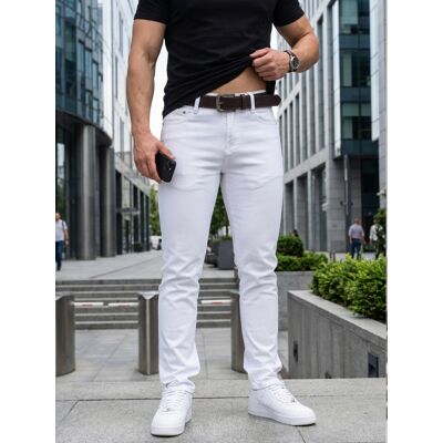 Pantaloni bărbătești Dstreet UX0000 alb 33 male Pantaloni bărbătești Dstreet UX0000 alb 33 male