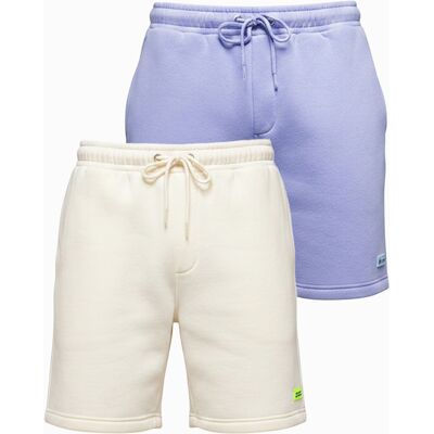Pantaloni scurți din două piese cu talie elastică și de culoare ombre crem XL female Pantaloni scurți din două piese cu talie elastică și de culoare ombre crem XL female