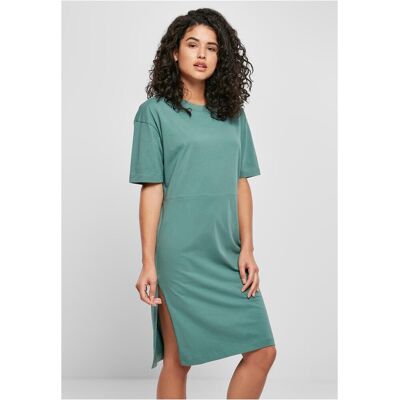 Urban Classics Doamnelor organice supradimensionate Slit Tee Dress Paleleaf kaki M female Urban Classics Doamnelor organice supradimensionate Slit Tee Dress Paleleaf kaki M female