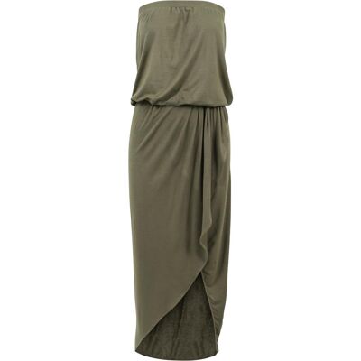 Urban Classics Women's Olive Bandeau Dress kaki S female Urban Classics Women's Olive Bandeau Dress kaki S female