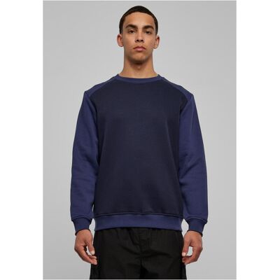 Urban Classics Hanorac bărbătesc cu model raglan fals în două tonuri albastru M male Urban Classics Hanorac bărbătesc cu model raglan fals în două tonuri albastru M male