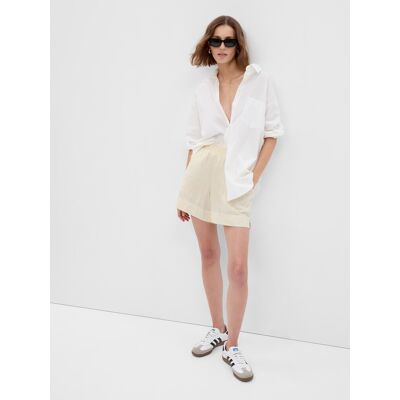 Pantaloni scurti pentru femei GAP - alb crem XXL Pantaloni scurti pentru femei GAP - alb crem XXL