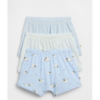 Pantaloni scurți GAP pentru copii, 3 piese - băieți alb 12-18M male Pantaloni scurți GAP pentru copii, 3 piese - băieți alb 12-18M male