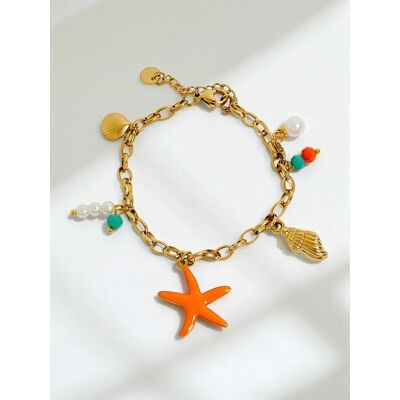 Resti Brățară Callista Mare cu scoici și stele de mare alb UNIV unisex Resti Brățară Callista Mare cu scoici și stele de mare alb UNIV unisex