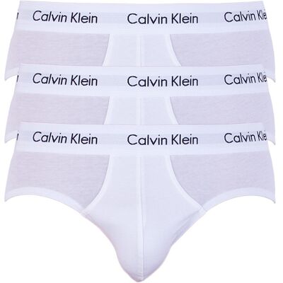 Set of three classic fit briefs in white Calvin Klein Underwear alb S male Set of three classic fit briefs in white Calvin Klein Underwear alb S male