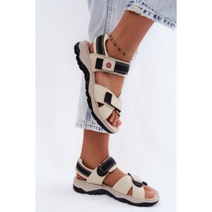 EVENTO Sandale din piele pentru femei cu închidere cu velcro negru 37 female EVENTO Sandale din piele pentru femei cu închidere cu velcro negru 37 female