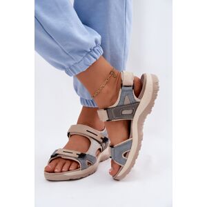 Sandale din piele pentru femei VINCEZA, în stil sportiv gri 37 female Sandale din piele pentru femei VINCEZA, în stil sportiv gri 37 female